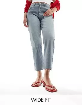 Черные босоножки на каблуке с ремешками на маленьком каблуке ASOS DESIGN Wide Fit Heatwave
