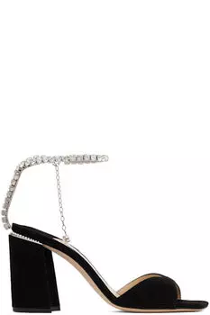 Черные босоножки на каблуке Saeda Block Heel 85 Jimmy Choo