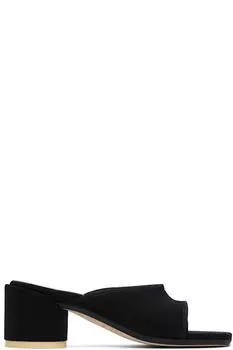 Черные босоножки на каблуке Scuba Lyrca MM6 Maison Margiela