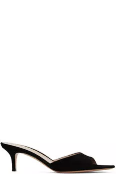 Черные босоножки на остром каблуке Gianvito Rossi