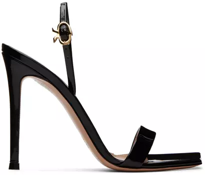 Черные босоножки на шпильке с лентами Gianvito Rossi