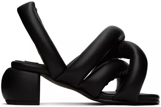 Черные босоножки Yume Yume Edition на каблуке-сосиске Henrik Vibskov