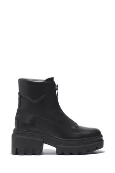 Черные ботильоны Everleigh с молнией спереди Timberland, черный