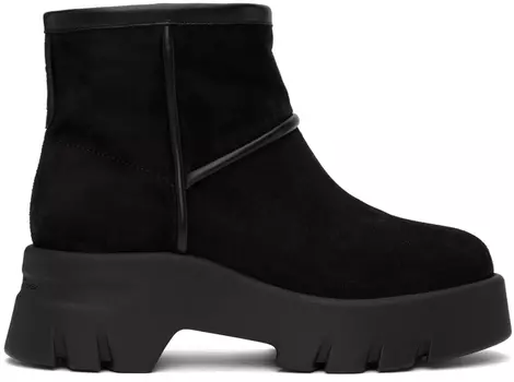 Черные ботильоны из овчины Gianvito Rossi