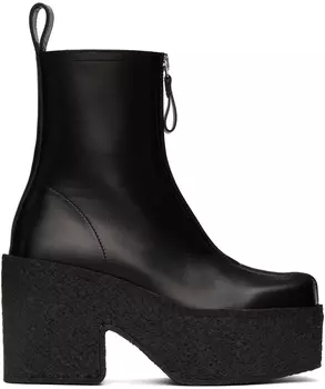 Черные ботильоны на платформе с молнией Dries Van Noten