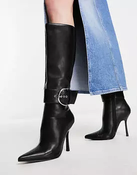 Черные ботильоны с пряжкой Steve Madden Priyanka