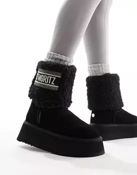 Черные ботильоны Steve Madden с пышными манжетами и надписью St. Надпись «Мориц»