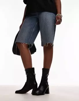 Черные ботильоны Topshop – Penny – с круглым носком и блочным каблуком