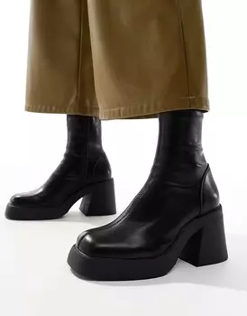 Черные ботинки ASOS DESIGN Radiate на среднем каблуке