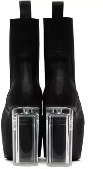 Черные ботинки челси на платформе с решеткой Rick Owens