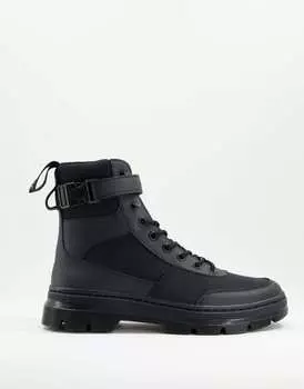 Черные ботинки Dr Martens Combs Tech с 8 люверсами
