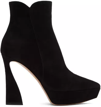 Черные ботинки головокружения Gianvito Rossi