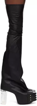 Черные ботинки-клеш Rick Owens