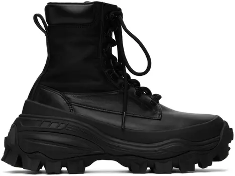 Черные ботинки на шнуровке Juun.J