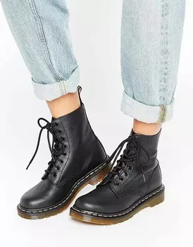 Черные ботинки с 8 люверсами Dr Martens 1460 Pascal