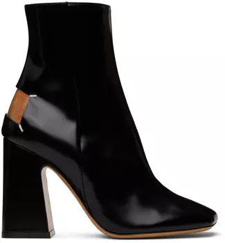 Черные ботинки с квадратным носком Maison Margiela