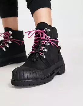 Черные ботинки с резиновым носком Timberland Heritage