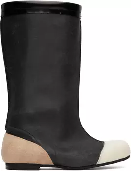 Черные ботинки со вставками Comme des Garçons