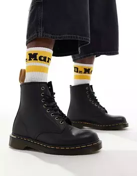 Черные ботинки унисекс с 8 люверсами Dr Martens Vegan 1460 Felix Felix