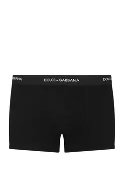 Черные боксеры с логотипом и тесьмой Dolce&Gabbana