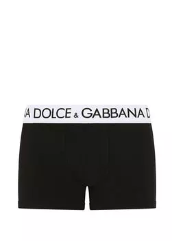 Черные боксеры с логотипом и тесьмой Dolce&Gabbana