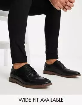 Броги мужские ASOS DESIGN из экокожи, черный