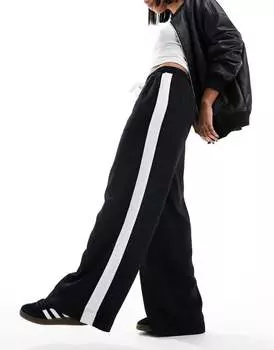 Черные брюки без рукавов с контрастной вставкой ASOS DESIGN