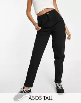 Черные брюки чинос ASOS DESIGN Tall