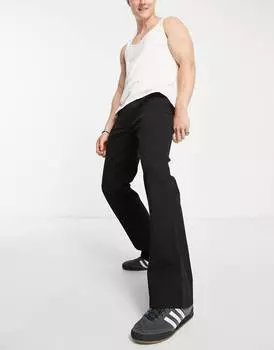 Черные брюки чинос с завышенной талией ASOS DESIGN