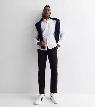 Черные брюки чинос узкого кроя New Look, черный