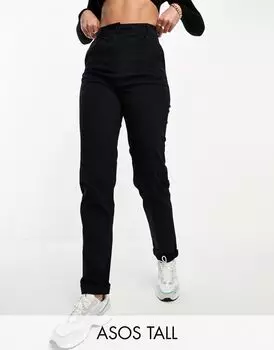 Черные брюки чиносы ASOS DESIGN Tall