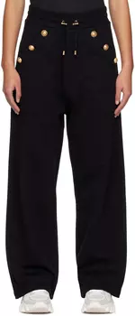 Черные брюки для отдыха с кулиской Balmain