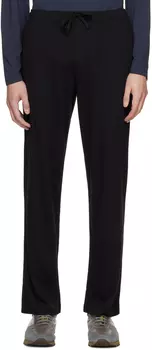 Черные брюки для отдыха с кулиской Sunspel