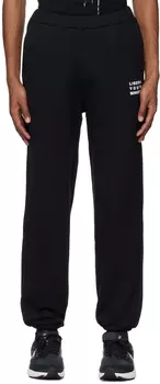 Черные брюки для отдыха с принтом Liberal Youth Ministry