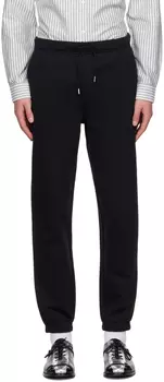 Черные брюки для отдыха с вышивкой Fred Perry