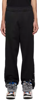 Черные брюки для отдыха с вышивкой Lanvin