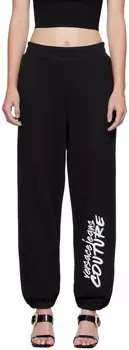 Черные брюки для отдыха с вышивкой Versace Jeans Couture