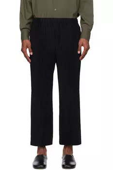 Черные брюки ежемесячного цвета в апреле HOMME PLISS ISSEY MIYAKE