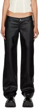 Черные брюки из искусственной кожи Atlas Miaou