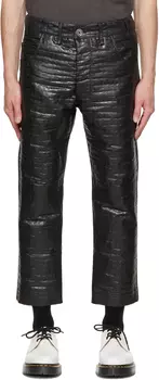 Черные брюки из искусственной кожи Matelass Song for the Mute