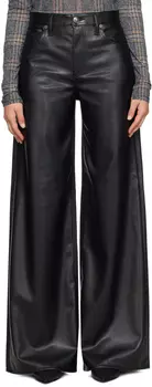 Черные брюки из искусственной кожи rag &bone Sofie rag & bone