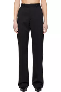 Черные брюки из шерстяной смеси по индивидуальному заказу MM6 Maison Margiela