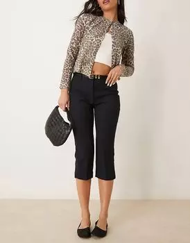 Черные брюки-капри с низкой посадкой от Abercrombie & Fitch