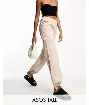 Черные брюки карго ASOS DESIGN Tall