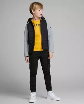 Черные брюки карго для мальчика Jack & Jones Jack & Jones, черный