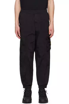 Черные брюки-карго из регенерированного нейлона с металлическим покрытием ECONYL Stone Island