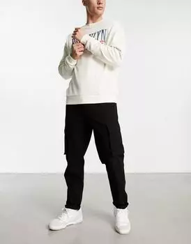 Черные брюки карго New Look