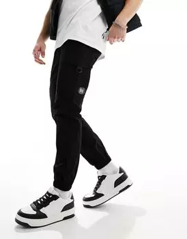 Черные брюки-карго с карманами преступника Damage Criminal Damage