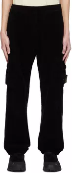 Черные брюки-карго с нашивками Stone Island