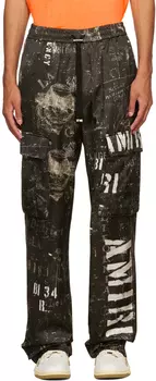 Черные брюки карго Stencil AMIRI
